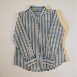 Draper James Blue and White Striped Shirt